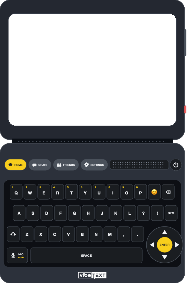 Aqua vibeTEXT messaging device